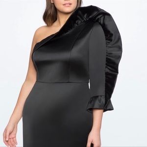 ELOQUII Satin Black cocktail dress size 22